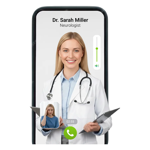 Doctor using tablet
